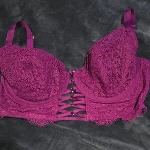 😀 Lace Bralette in Rich Purple